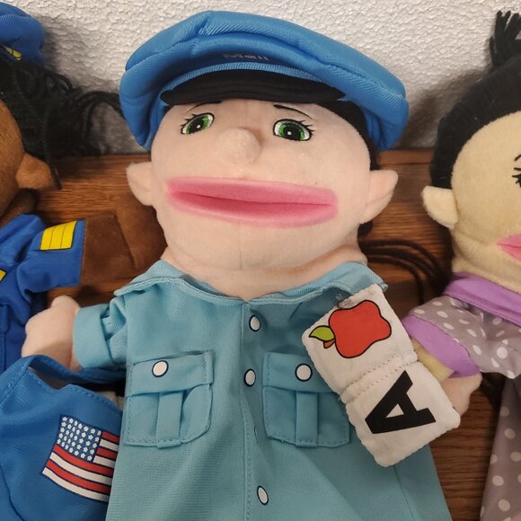 Plush Cloth Pretend Play 10" Hand Pupppets - Lot of 3 - Picture 3 of 10